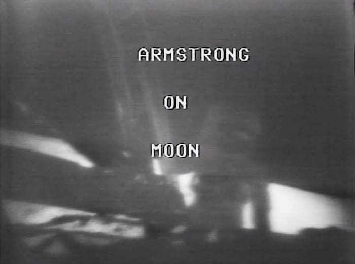 armstrong on the moon