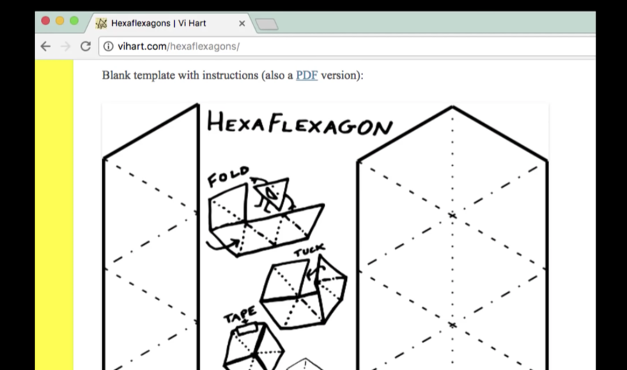 hexaflexagon template at vihart.com