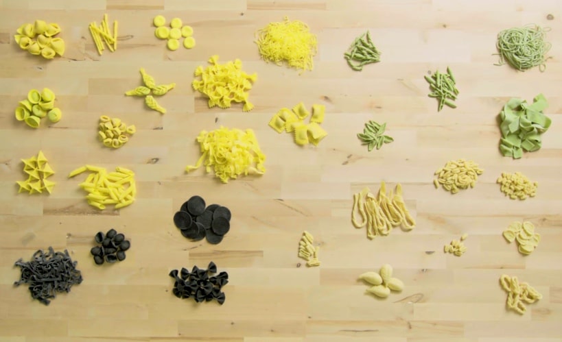 29 kinds of handmade pasta shapes