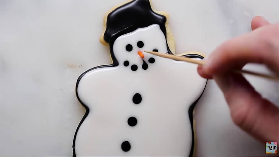 snowman sugar cookie