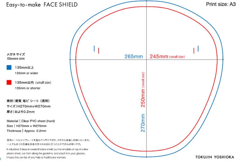 free face shield template