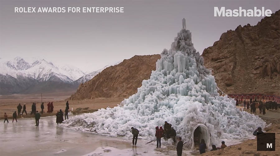 ice stupa artificial glacier project