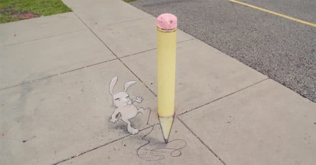 pencil on the street