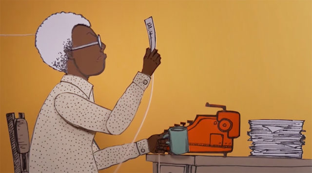 Gwendolyn Brooks in paper puppet form