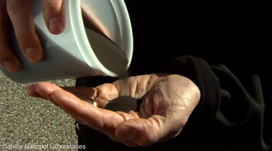 ceramic "sand" that can store heat