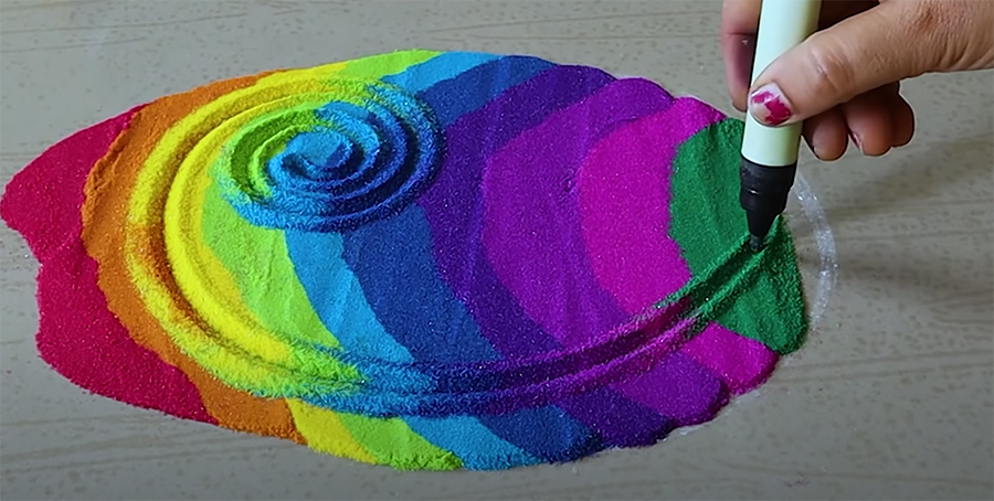 rainbow sand design