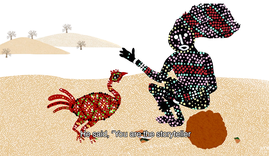 The rooster and shaman in Hum Chitra Banate Hai 