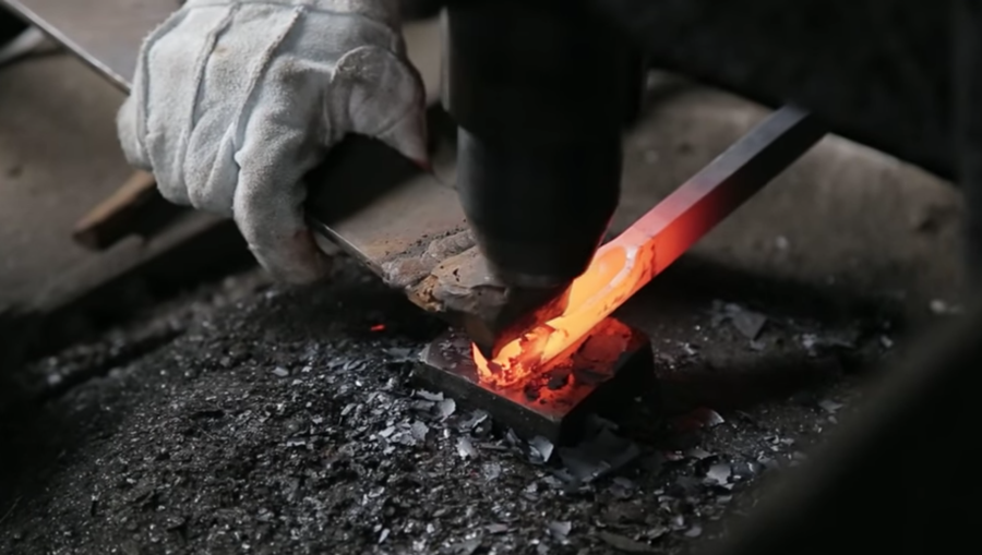 shaping the metal
