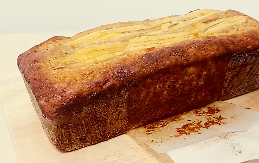 completed miso banana bread