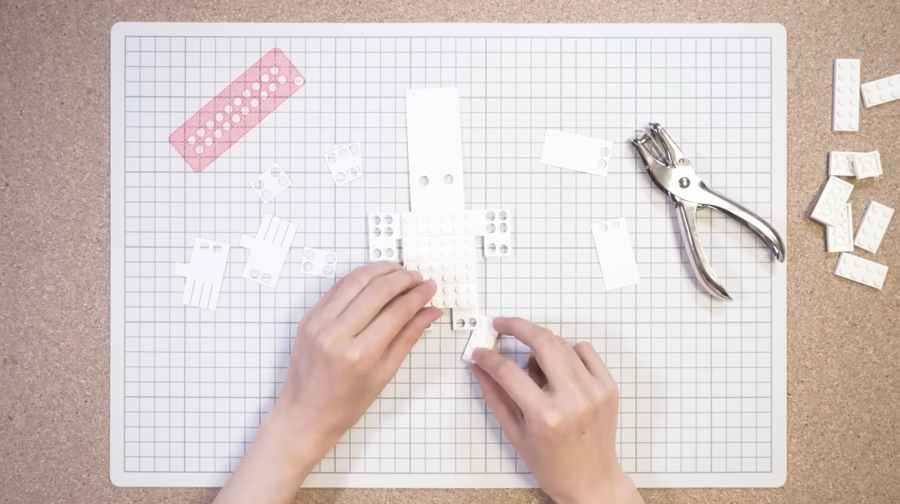 making with lego and paper