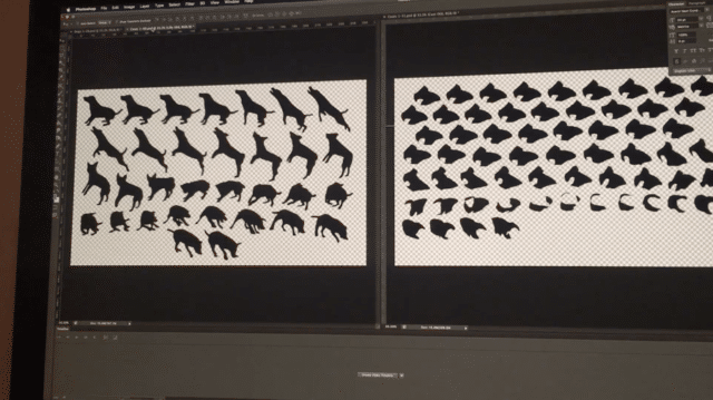 computer file filled with silhouettes